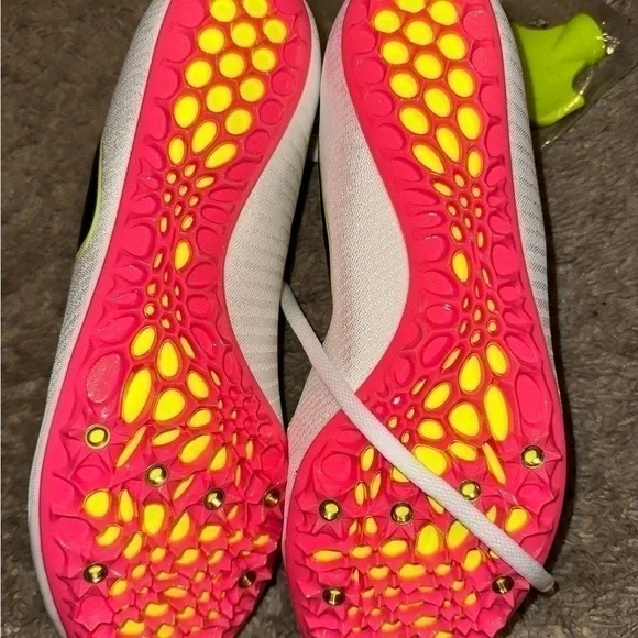 Nike Zoom Ja Fly 3 Track Cleats White Pink DM2338-100 Men’s Size 11.5 - Picture 4 of 10